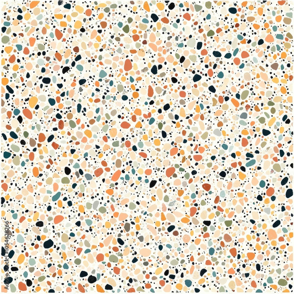 Poster A textured pattern featuring a mix of colorful pebbles on a light background.