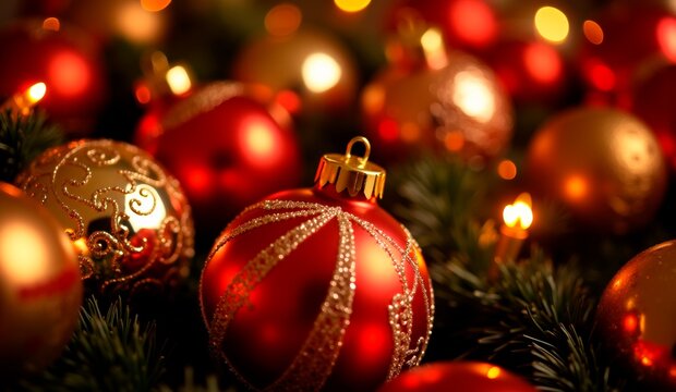 Esferas rojas de navidad 