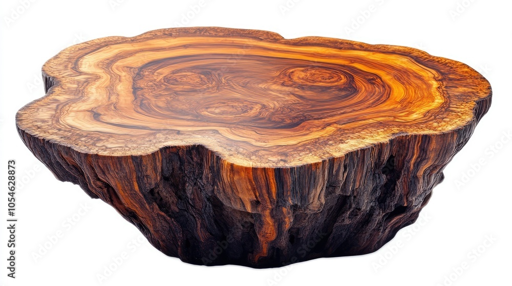 Aufkleber unique wooden table with distinctive grain patterns