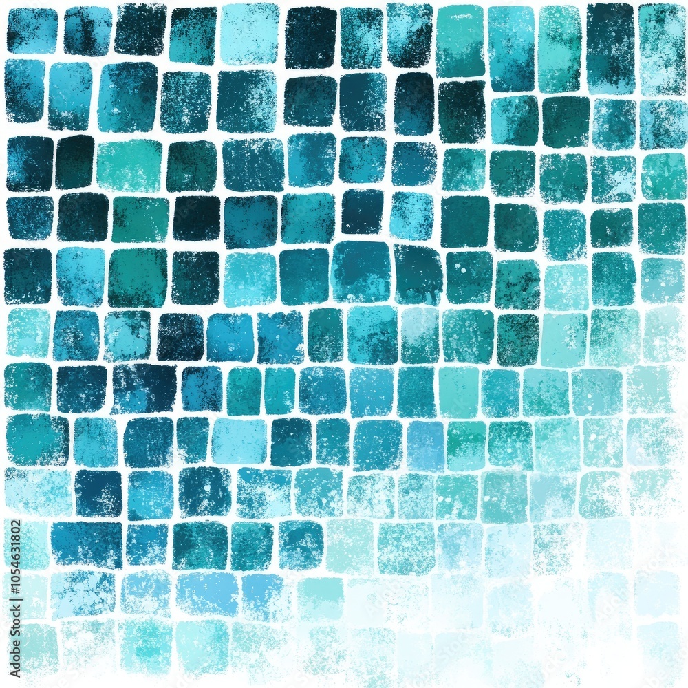 Poster a textured pattern of blue squares creating a visually appealing abstract design.