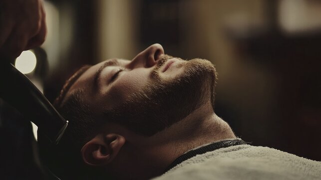 Grooming Session in Vintage Barbershop Setting