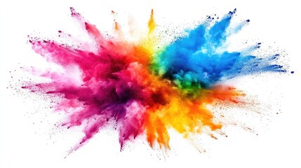 Fototapeta premium Colorful Explosion of Powder in Bright Shades