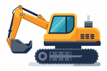 Orange dirty digger isolated on white background