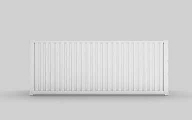 blank container shipping for mockup on white background	