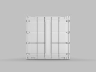 blank container shipping for mockup on white background	