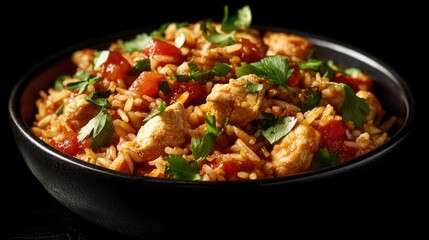 Delicious Chicken Rice Bowl with Fresh Ingredients