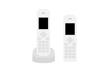 電話　イラスト　家電　子機