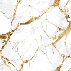 A marble texture featuring white and gold veins, suitable for backgrounds or design elements.
