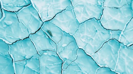Naklejka premium Discover stunning frozen textures on blue ice with cracks, showcasing the beauty of nature in digital art.