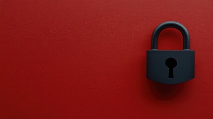 Fototapeta premium padlock on color background