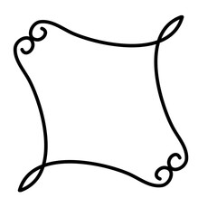 Vintage swirl frame border