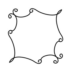 Vintage swirl frame border