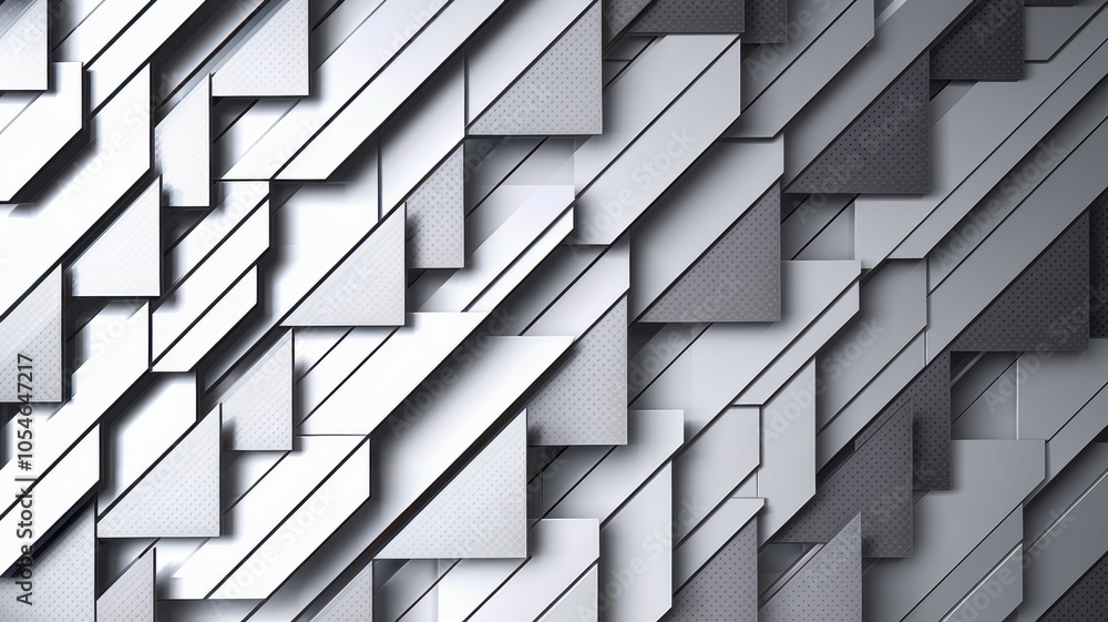Aufkleber abstract metallic patterns with layered geometric shapes on a grey background.