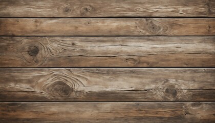 Naklejka premium Weathered wood grunge overlay with faint wood grain, light scuffs, and faded brown tones for a rustic feel