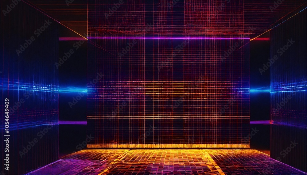 Wall mural abstract binary code