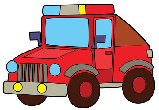 recommend clip art: Coloring page off road police car vehicle coloring page isolated illustration for children