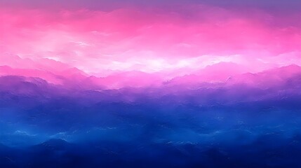 Fototapeta premium A breathtaking abstract landscape showcasing gradient hues of pink and blue, evoking a sense of tranquility and dreamy serenity in the vast expanse of the horizon.