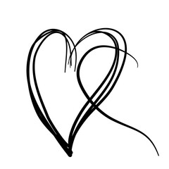 vector sketch love hand drawn shapes