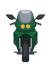 Motorcycle. Sport motorcycle. Simple flat illustration.