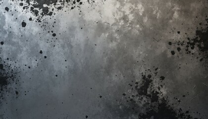 Metallic grit grunge overlay with dark gray hues, coarse textured flecks, and soft, worn spots for an industrial feel