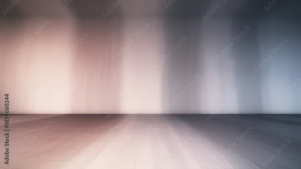 Poster empty room with soft gradient shadows, ideal for background or framing text.