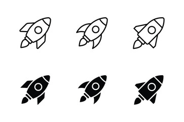 Rocket icon. Rocket launched icon vector.