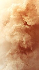 Obraz premium Abstract swirl of soft orange and cream hues creating a dreamy, ethereal atmosphere. The flowing texture gives a sense of movement and tranquility, evoking feelings of warmth.