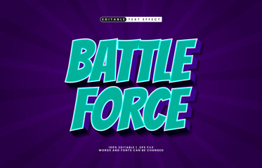 battle force editable text effect with a joy and happy text style