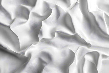 Obraz premium Crumpled white sheet of paper with natural creases and folds filling the entire frame