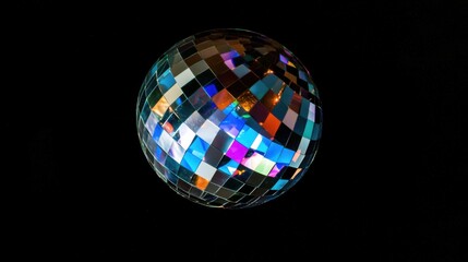 Obraz premium Glittering Disco Ball Isolated on White Background