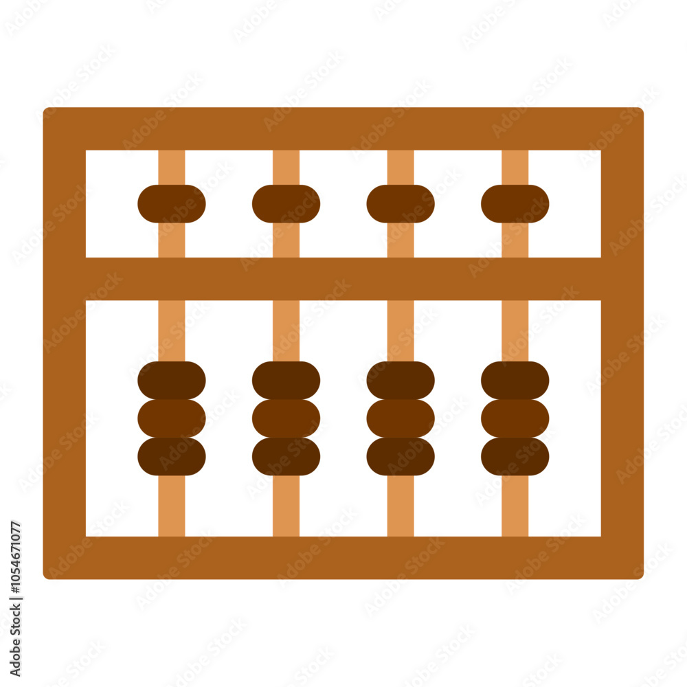 Sticker abacus icon