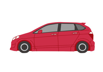 乗用車　赤　コンパクトカー
