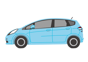 乗用車　青　セダン