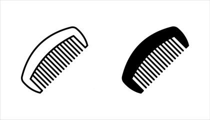 icon set hair comb, salon woman comb, , barber comb, hair brush and comb, For combing and styling hair, hair styling tools, vector illustration on a white background.