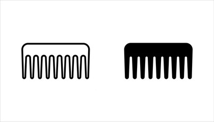 icon set hair comb, salon woman comb, , barber comb, hair brush and comb, For combing and styling hair, hair styling tools, vector illustration on a white background.