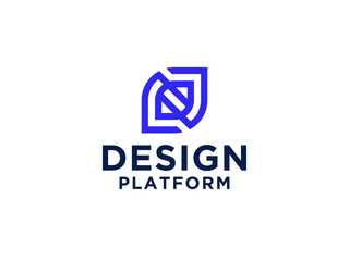Simple Initial Letter N Logo. Circle Shape with Negative Space N Letter inside. Usable for Business and Technology Logos.