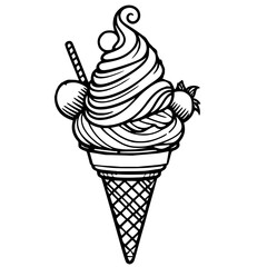 Gelato ice cream cone 