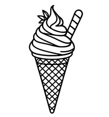 ice cream cone, gelato ice cream 