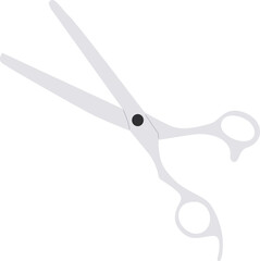 Stylized Illustration of Hair Cutting Scissors