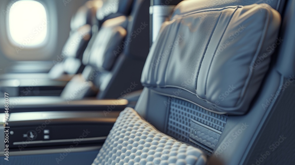 Poster a row of reclining seats with adjustable headrests perfect for those looking to catch a quick nap be