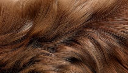 Naklejka premium brown fur texture close-up abstract beautiful fur background