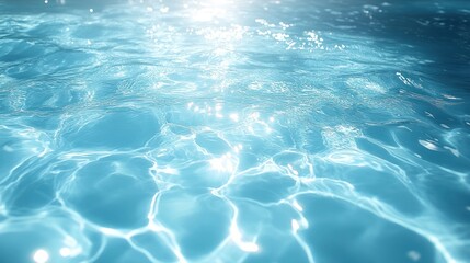 Obraz premium Sunlit Ripples on a Blue Water Surface