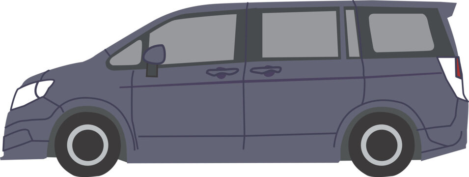 乗用車　パープル　ミニバン　ワゴン