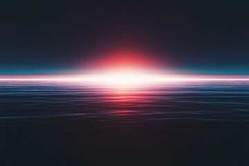 Smooth Neon Transition Over Water Surface