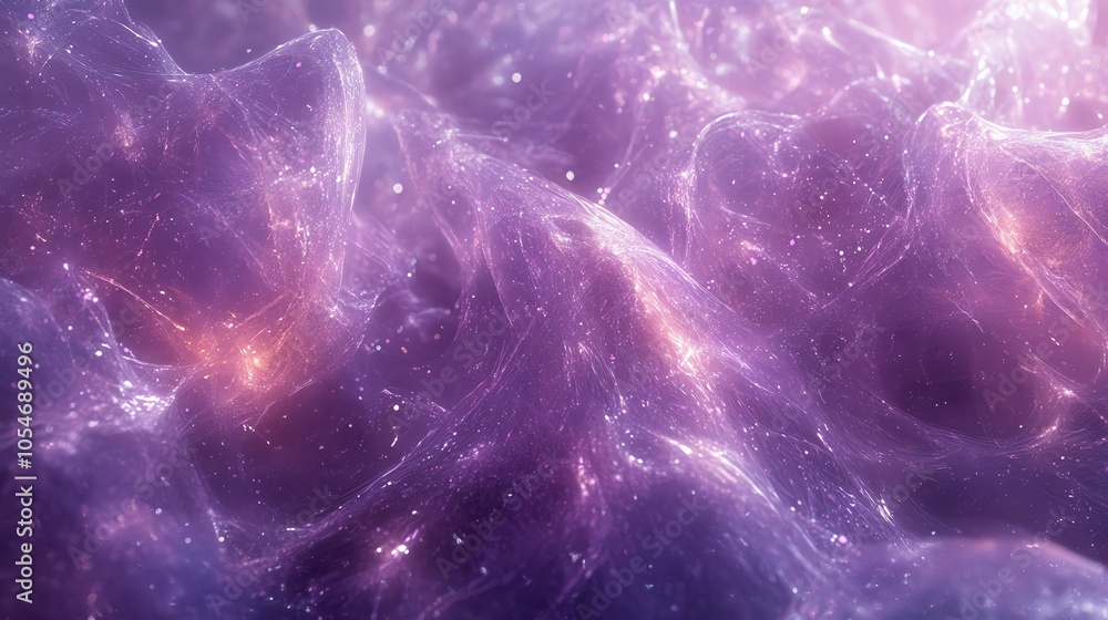 Poster abstract background with swirling purple and pink lights.