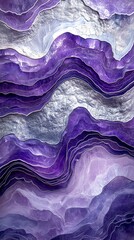 Obraz premium Abstract purple and silver layered textured background.