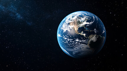 Obraz premium Beautiful view of Earth from space showcasing natural features and the vast universe beyond