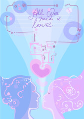 valentine's day  postcard