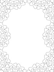 All these designs are hand-drawn and unique 
Flower Border is a Beautiful black and white illustration for aadult coloring book,
This is a printable Beautiful Zentangle Coloring page for KDP Interior,