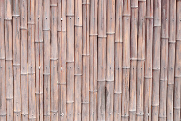 Dark brown bamboo wall texture background